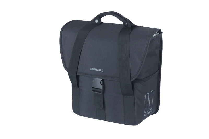 Basil Go Single Bag Shopper - 16L, Black, Water-Repellent, Ideal for City Trips, Shopping and Everyday Use