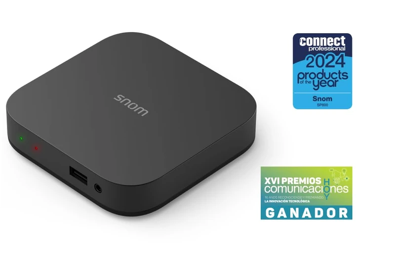 Snom SP800 IP Business Desk Telephone Terminal - Landline Phone with HD Audio, 8 SIP Identities & LDAP - Secure Business Phone for Remote Desktop & Soft Client Connection