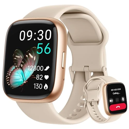 Smart Watch, Alexa Built-in, Answer/Make Calls 44mm Smartwatch Women Men, 1.83'' Sports Watch IP68 Waterproof, Heart Rate SpO2 Sleep Stress Monitor, Step Counter Watch for Android & iOS Phone