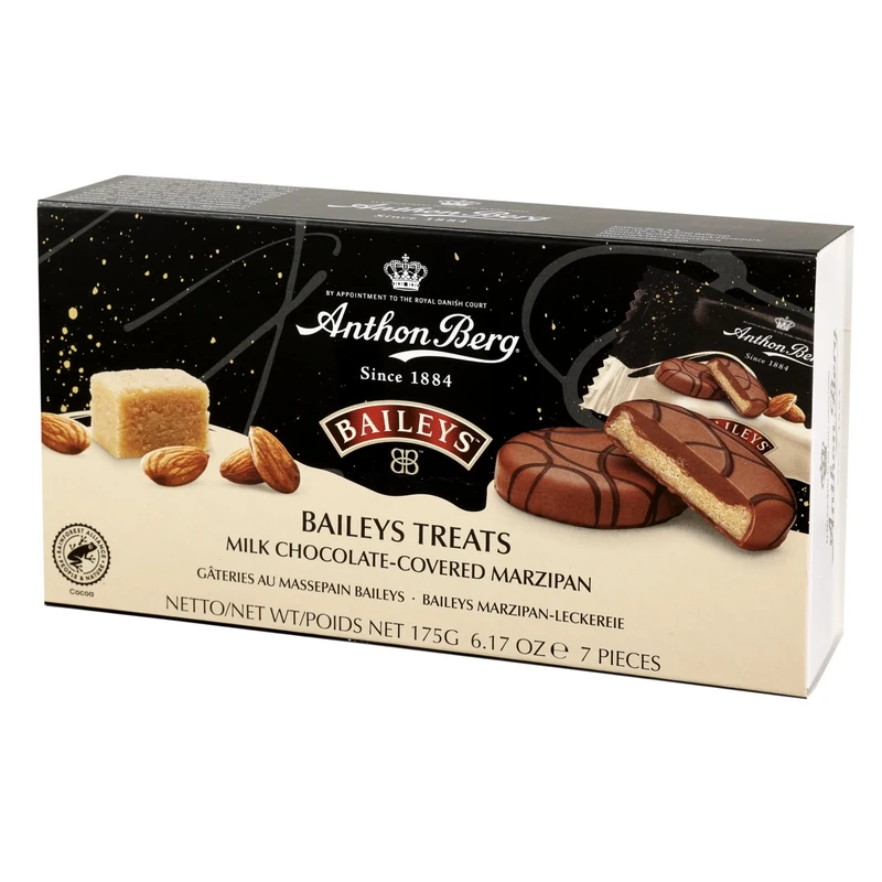 Anthon Berg Baileys Treats, Milk Chocolate Covered Marzipan Treats, 175 g (Pack of 1)