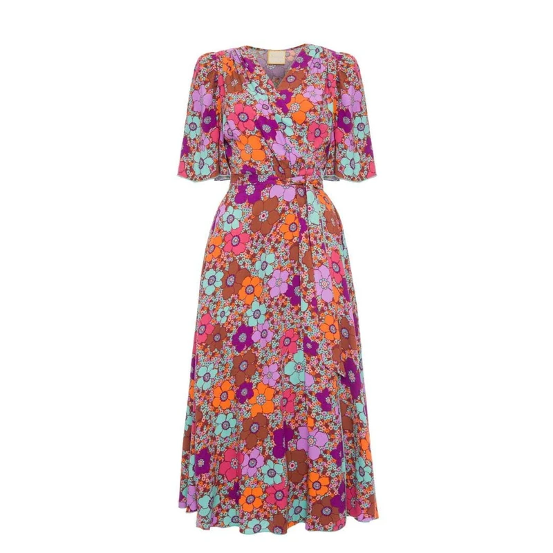 Swing Fashion Women's Frida_kolorowa Cocktail Dress, Multicoloured, 10