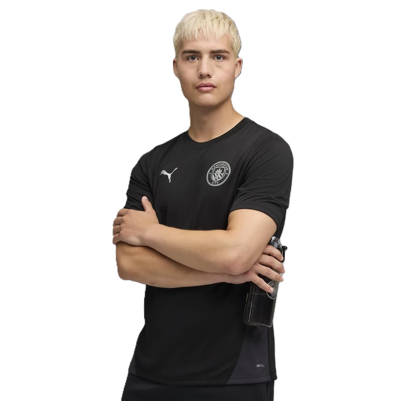 Puma Manchester City FC Men's Training Jersey 25/26, Black (Black x Silver), m