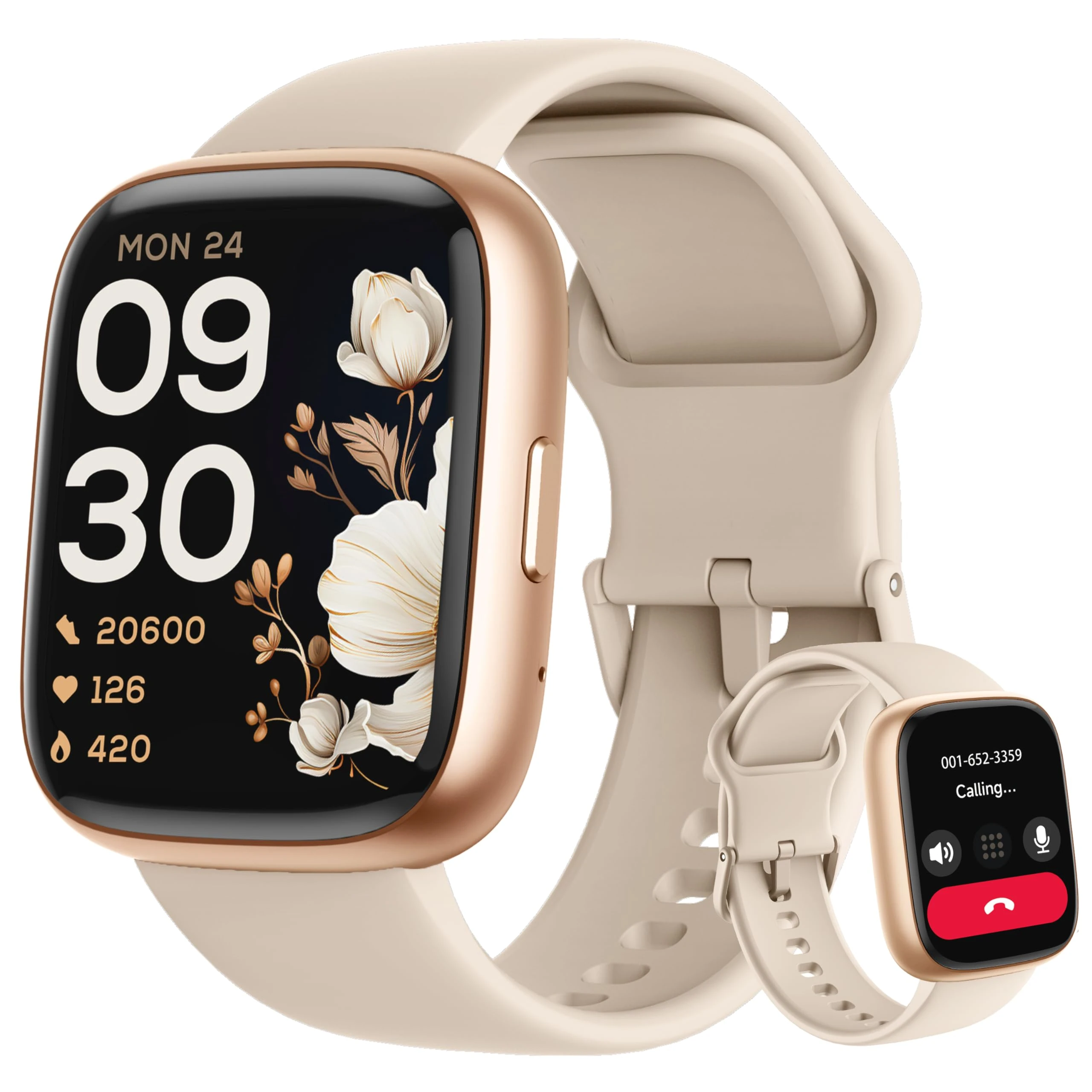 Smart Watch, Alexa Built-in, Answer/Make Calls 44mm Smartwatch Women Men, 1.83'' Sports Watch IP68 Waterproof, Heart Rate SpO2 Sleep Stress Monitor, Step Counter Watch for Android & iOS Phone