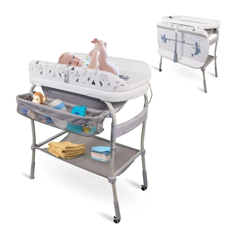 Mobiclinic Kids 2-in-1 Baby Bath and Changing Table