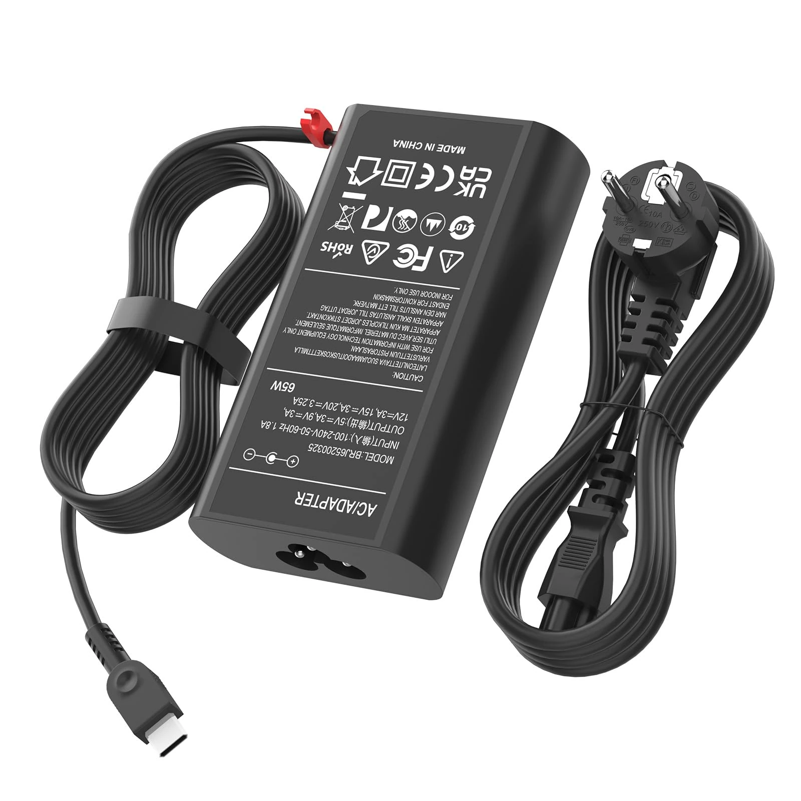 USB C Ladekabel 65W Laptop Netzteil für ThinkPad Yoga Spectre Asus Acer Ladegerät für MacBook Pro Air Dell Latitude XPS Huawei Laptop 20V 3.25A Typ C Adapter Charge