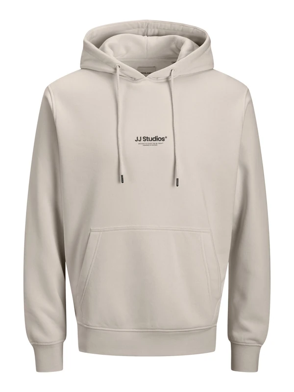 JACK & JONES Jjesoho Sweat Hood Noos Pls - Plus Size, moonbeam, 5XL - Image 1