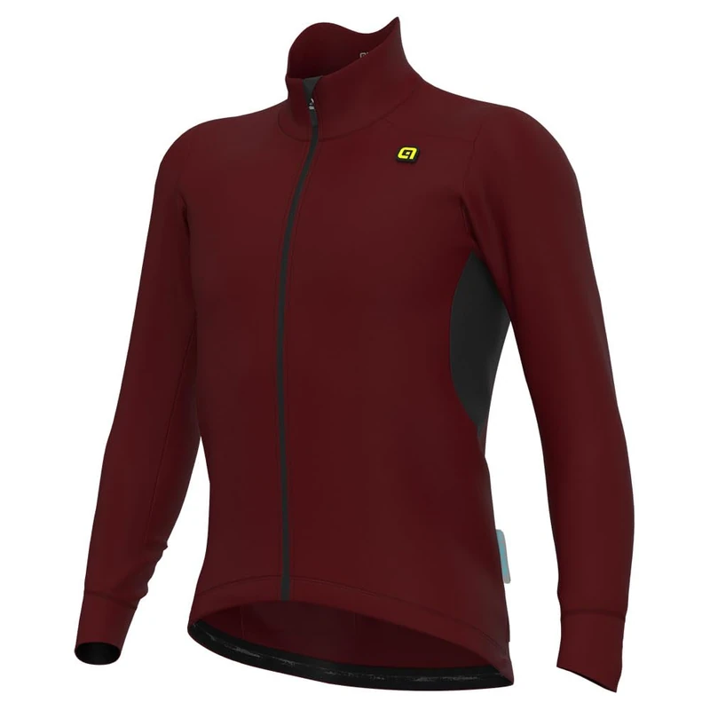 Alé Cycling Men's Klimatik K-Idro Water Repellent Long Sleeve Jersey, Ruby Red, M