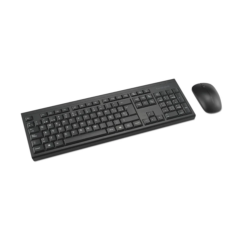 Kensington K75562ES - KM150 EQ Wireless Keyboard and Mouse, QWERTY, Compatible with Windows and macOS, Full Keyboard and Silent Mouse, Made with 63% Post-Consumer Recycled Material*