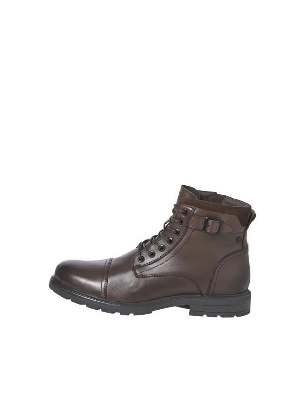 JACK & JONES Men's Jfwchatsworth Leather Boot Sn, Brown Stone, 40 EU, Brown Stone, 8 UK