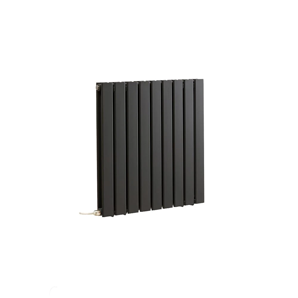 Milano Alpha 800W Anthracite Horizontal Double Flat Panel Electric Radiator - 635mm x 630mm