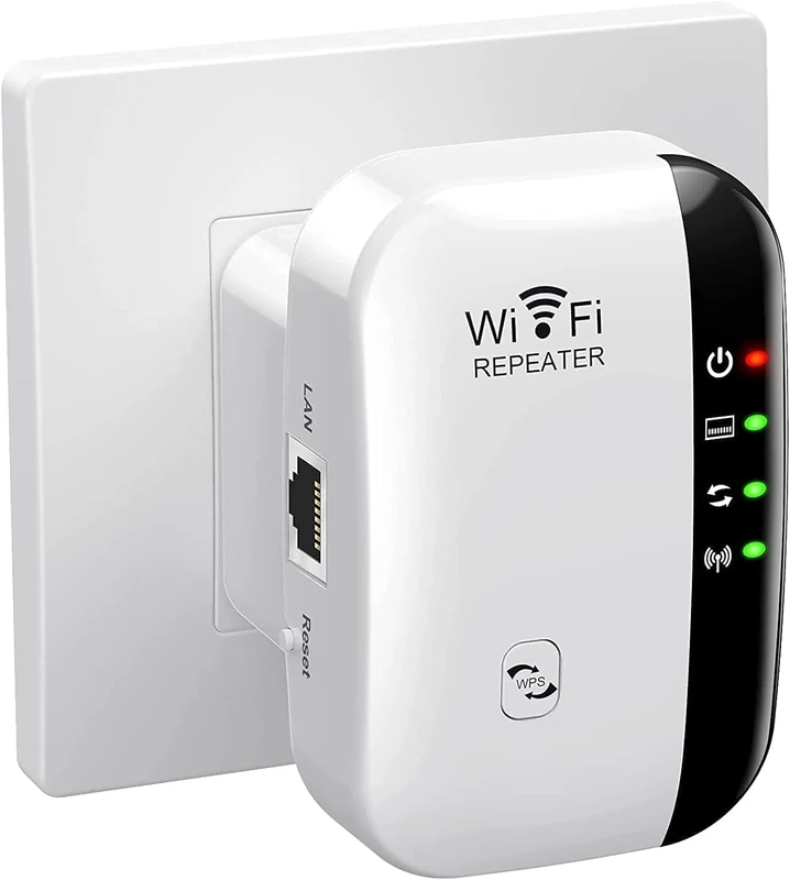 Wzcolit WiFi Extender with Ethernet Port - AP/RP Mode, UK Plug, White