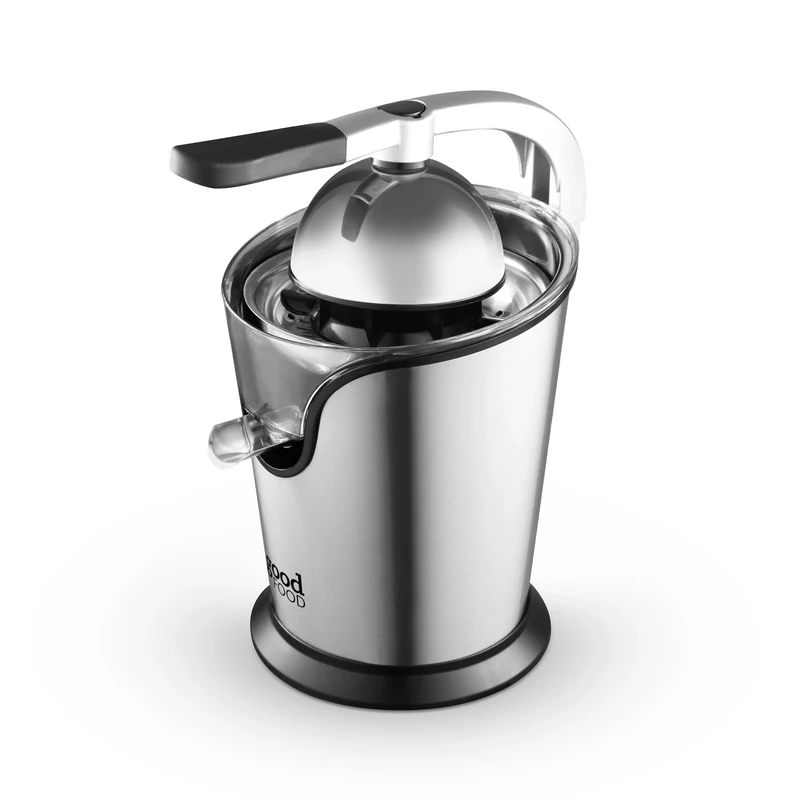 Good Food in partnership with Tower GF12016 Citrus Juicer with Dual Citrus Cones & Durasteel Precision Pulp Filter, 100W Motor, Stainless Steel