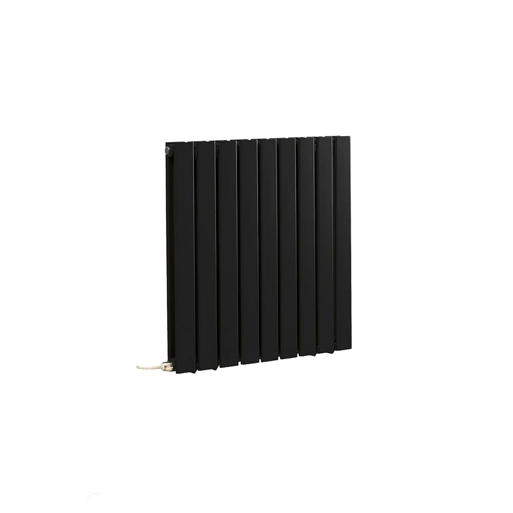 Milano Alpha 800W Black Horizontal Double Flat Panel WiFi Electric Radiator - 635mm x 630mm