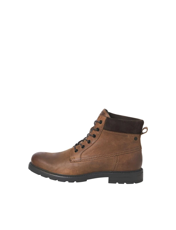 JACK & JONES Men's Jfwcranfield Leather Boot Sn, honey, 8 UK