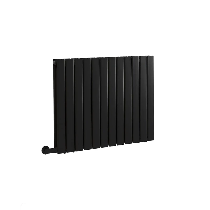Milano Alpha 1200W Black Horizontal Double Flat Panel Electric Radiator - 635mm x 840mm