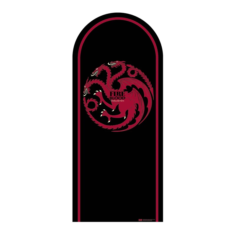 Star Cutouts SC4540 Game of Thrones Targaryan Motif Sigil Backdrop Cardboard Cut Out Height 185cm - Image 1