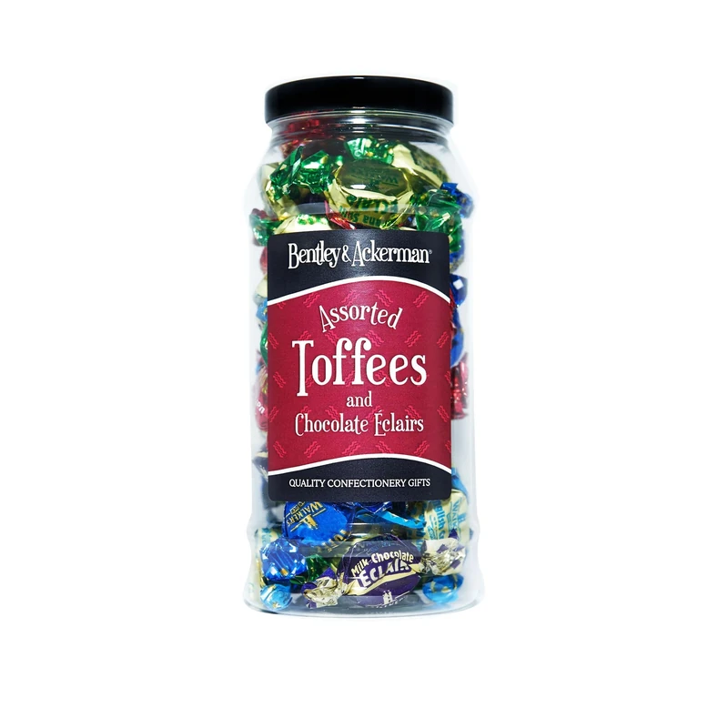 Assorted Toffees & Chocolate Eclairs - (420g) Original Walker's Nonsuch Assorted Toffees, Perfect Premium Gift Jar by Bentley & Ackermans Sweet Shop.