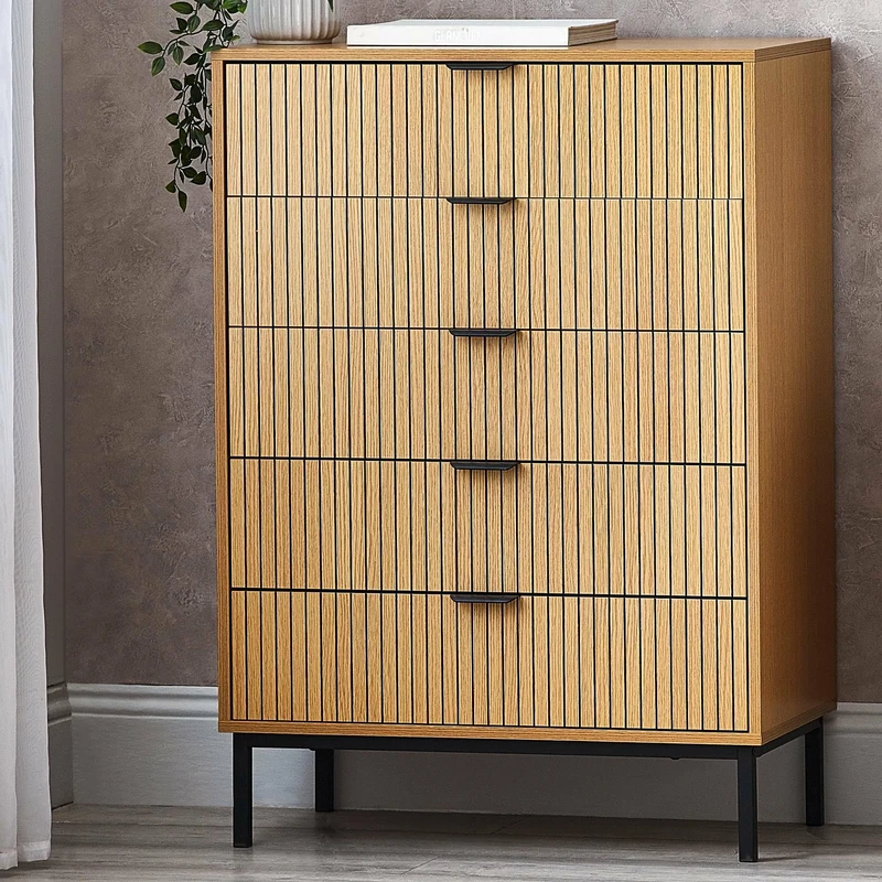 Julian Bowen Beige Sia 5 Drawer Chest
