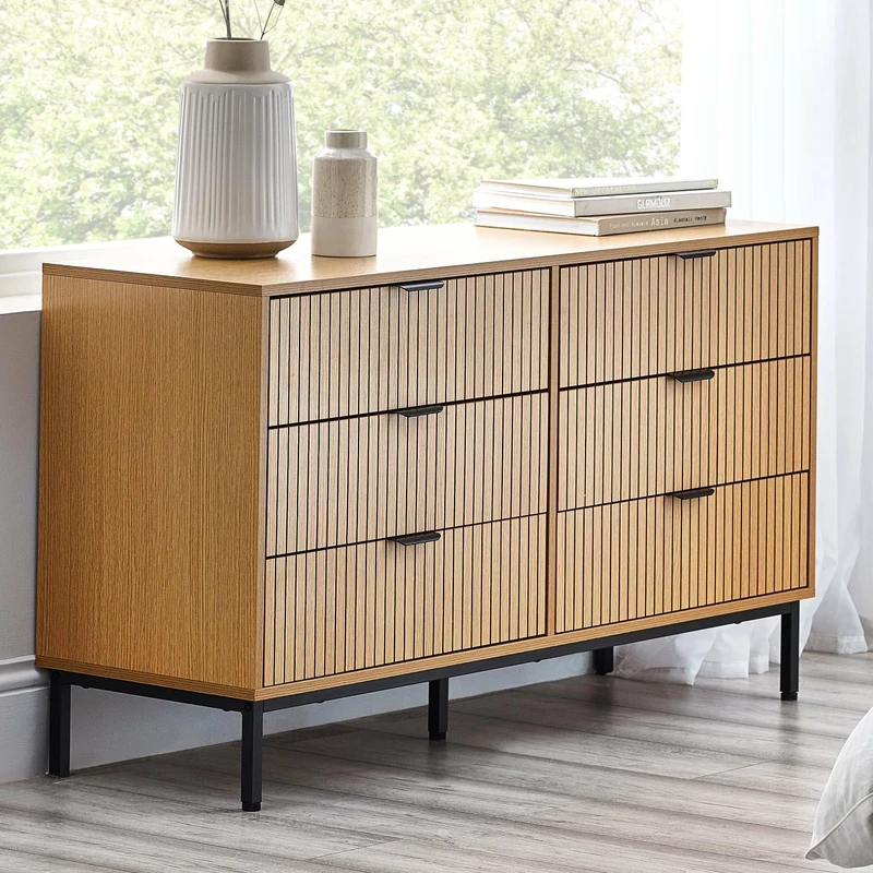 Julian Bowen Beige Sia 6 Drawer Chest