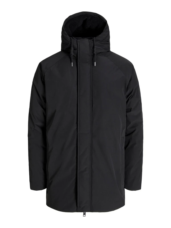 JACK & JONES Men's Jjewood Parka Sn, Black, XL, black, x_l