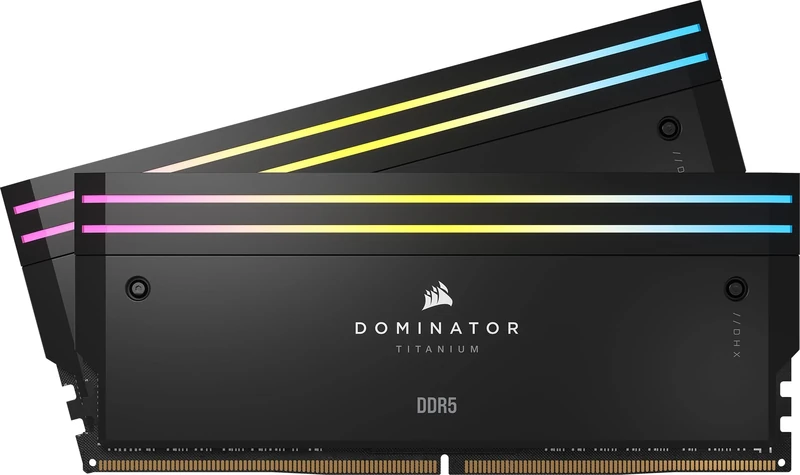 CORSAIR DOMINATOR TITANIUM RGB DDR5 RAM 96GB (2x48GB) 6800MHz CL40-50-50-110 1.4V Intel XMP 3.0 Desktop Computer Memory – Black (CMP96GX5M2B6800C40)