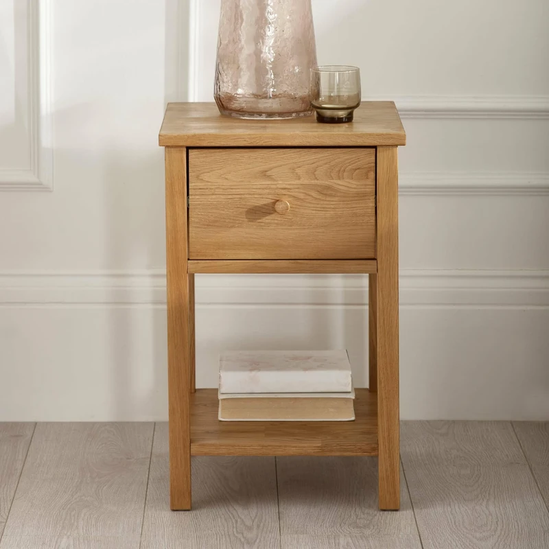 Julian Bowen Oak Coxmoor Bedside 1 Drawer