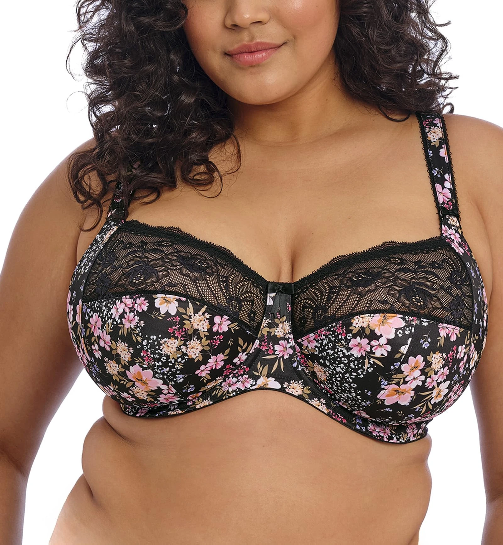 Elomi Women's Morgan Stretch Lace Banded Underwire Bra, Summer Garden, 38GG