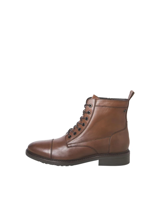 JACK & JONES Men's Jfwwentworth Leather Boot Sn, Cognac, 46 EU, Cognac, 12 UK