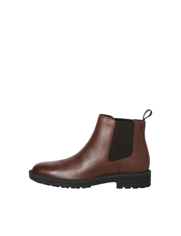 JACK & JONES Men's Jfwhoskins Leather Chelsea Sn, Cognac, 42 EU, Cognac, 9 UK