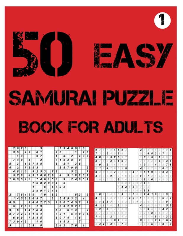 50 Easy samurai puzzle book for adults: Activity book for adults / Easy Samurai Sudoku Puzzles / Original Sudoku For Brain Power