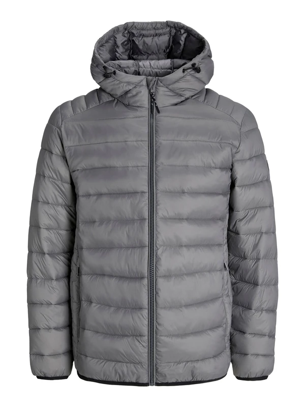 JACK & JONES Men's Jjebradley Light Puffer Hood Noos, Castlerock, L, castlerock, L - Image 1