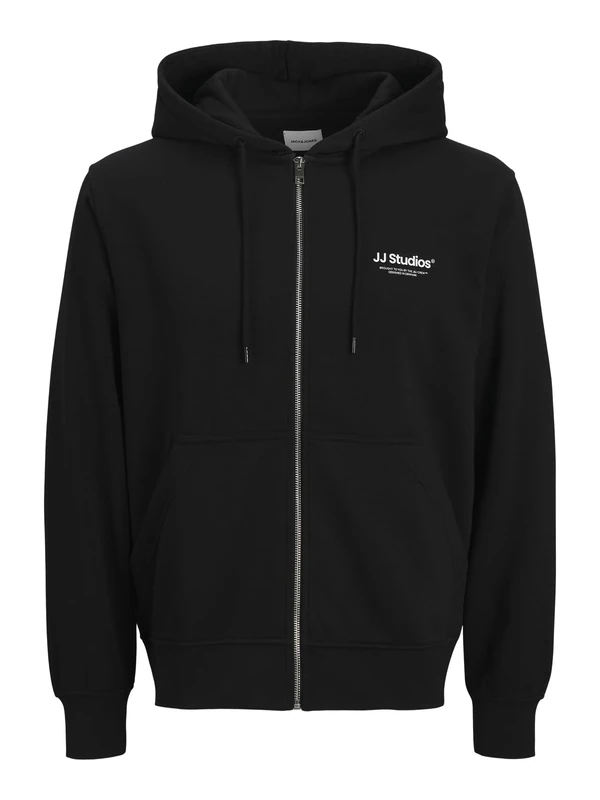 JACK & JONES Jjesoho Sweat Zip Hood Noos Pls - Plus Size, black, 4XL