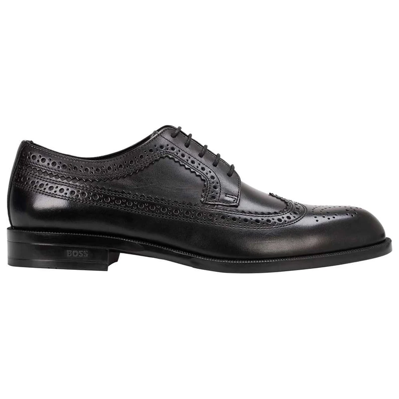 BOSS Men's Tayil Derb Bubr Derby Shoes, Black, 11 UK
