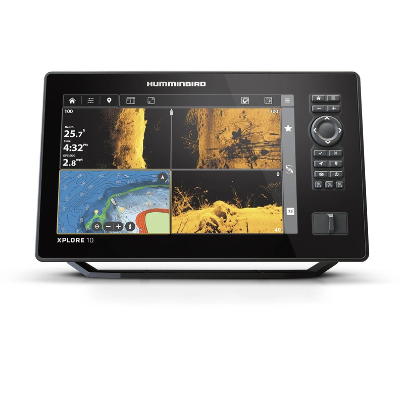 Humminbird XPLORE 10 GPS Fish Finder Head Unit with MEGA Side Imaging+ & HD Touchscreen Display (Control Head Only, No Transducer)