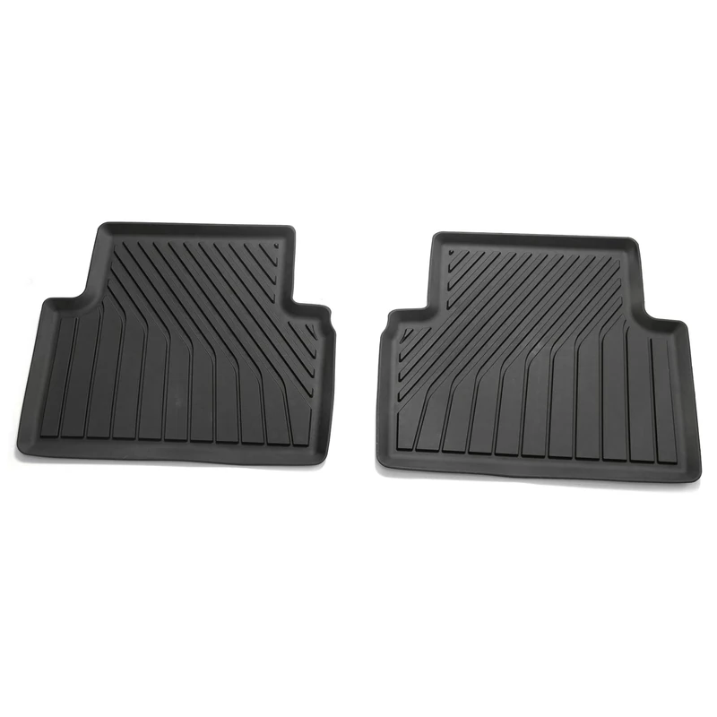 Audi Rubber Car Mats TPE with 20% Recyclate, Rear Black, Compatible with Audi A5/S5 (B10 FU) from 2024