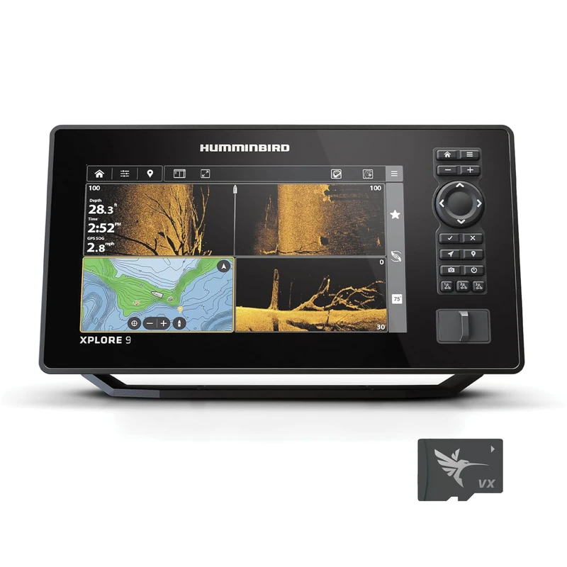 Humminbird XPLORE 9 GPS Fish Finder with Transducer, MEGA Side Imaging+ & HD Touchscreen Display