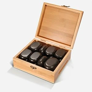 Master Massage 18 Piece Essential Hot Stone Massage Set Kit Package for Professional or Home Spa - Basalt Rock