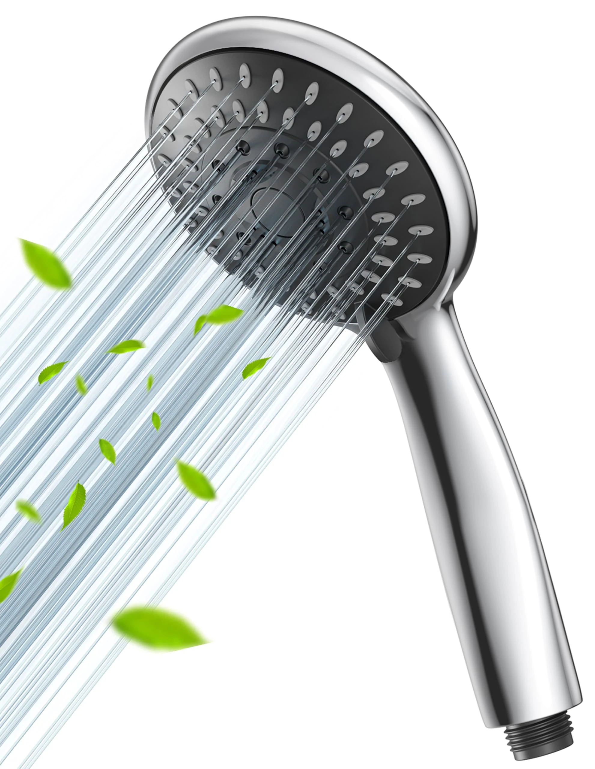 VOXON Shower Head, High Pressure Shower Head - 5 Spray Chrome Handheld Showerhead, Universal Handheld Showerhead Replacement for Low Water Pressure Systems, Anti-Leak Design