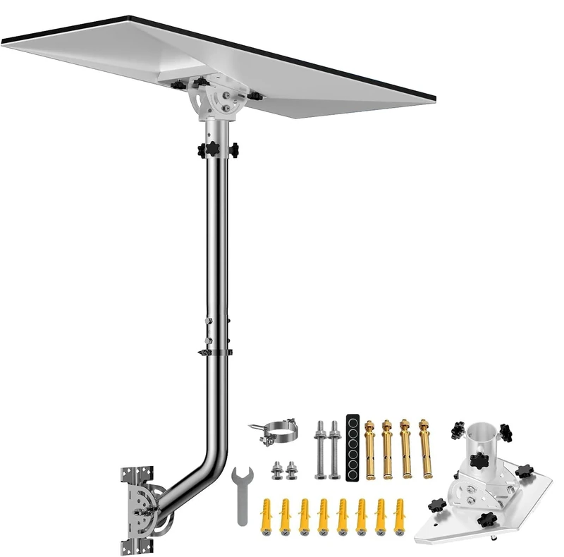 Starlink Gen 3 Mount, 24-Inch Pole Mount with 160° Tilt Adjustable & Weatherproof Aluminum Alloy, Starlink Mounting Kit for Roof/Wall Mount (Includes Gen3 Pipe Adapter)