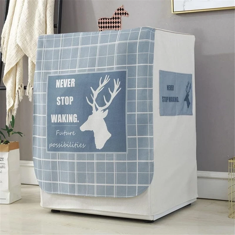 Washer Dustproof Cover Front Load, Washing Machine Dryer Protector Sunscreen Waterproof Tumble Dryer Case Protective Cover for Most Front Loadi