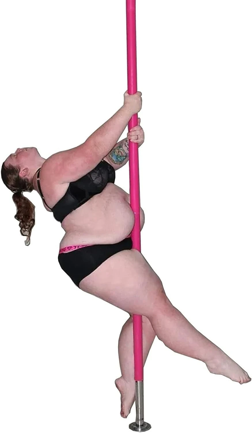 CFDZCP Silicone Stripper Pole Pink, Spinning & Static Portable Pole Dancing Pole, 45mm Removable Dance Pole Kit For Home Gym Club ， Adjustable & Smooth Connection(7.5FT-12FT/2.3M-3.7M)