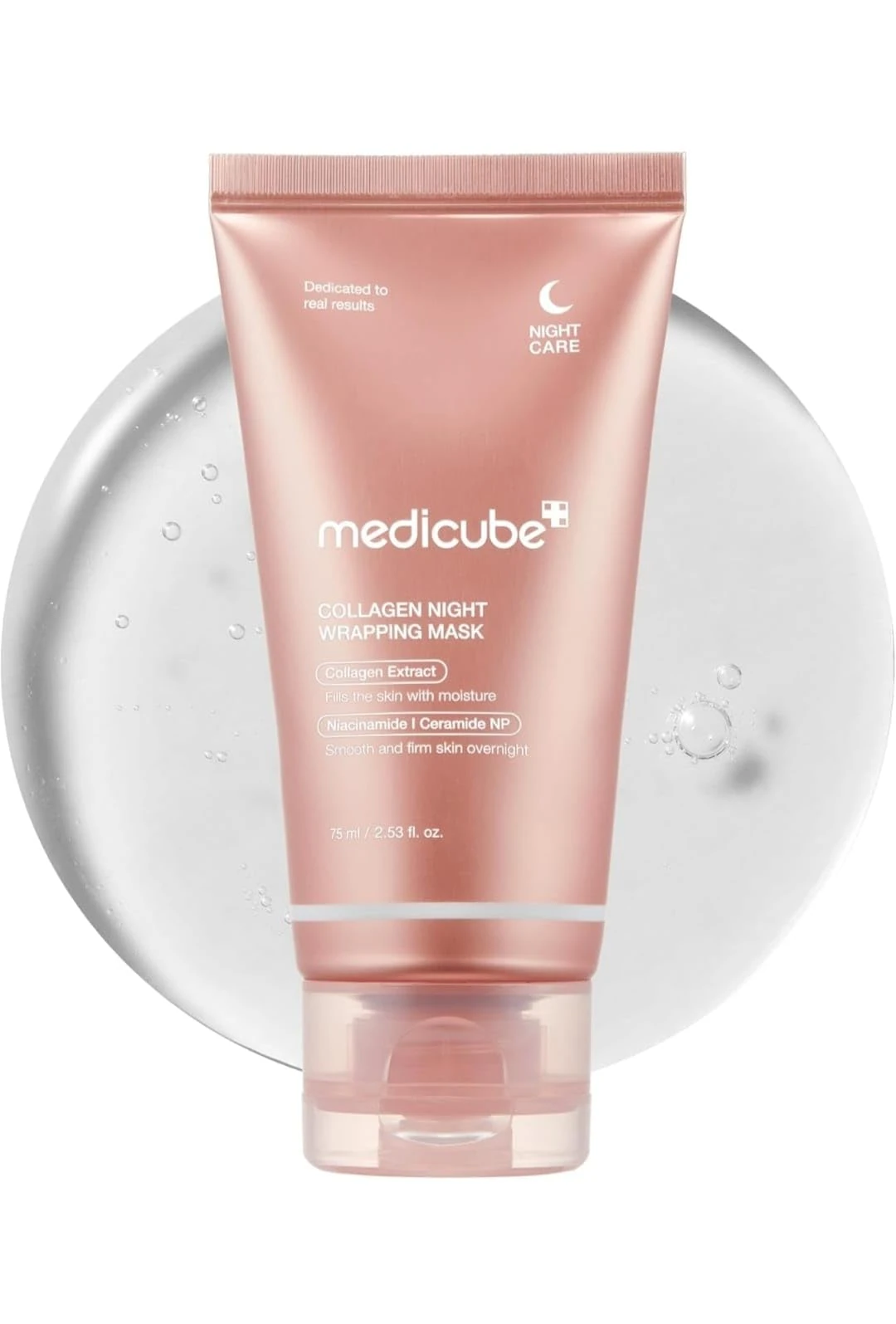 Medicube Collagen Overnight Wrapping Peel Off Facial Mask Pack – Elasticity & Hydration Care, Reduces Sagging & Dullness – Hydrolyzed Collagen For Glowing Skin (75 ml)