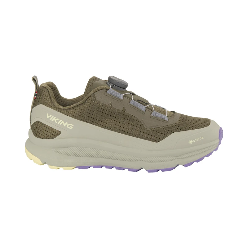 Viking Women's Motion Low GTX Boa W Walking Shoe, Olive Lilac, 10 UK