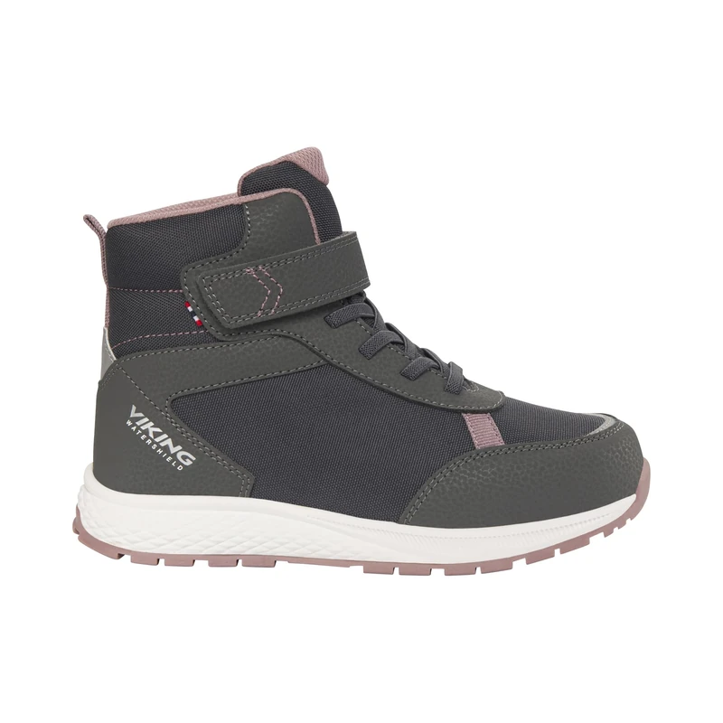 Viking Unisex Children's Equip Warm Wp 1vSnow Boot, Charcoal Dusty Pink, 14 UK