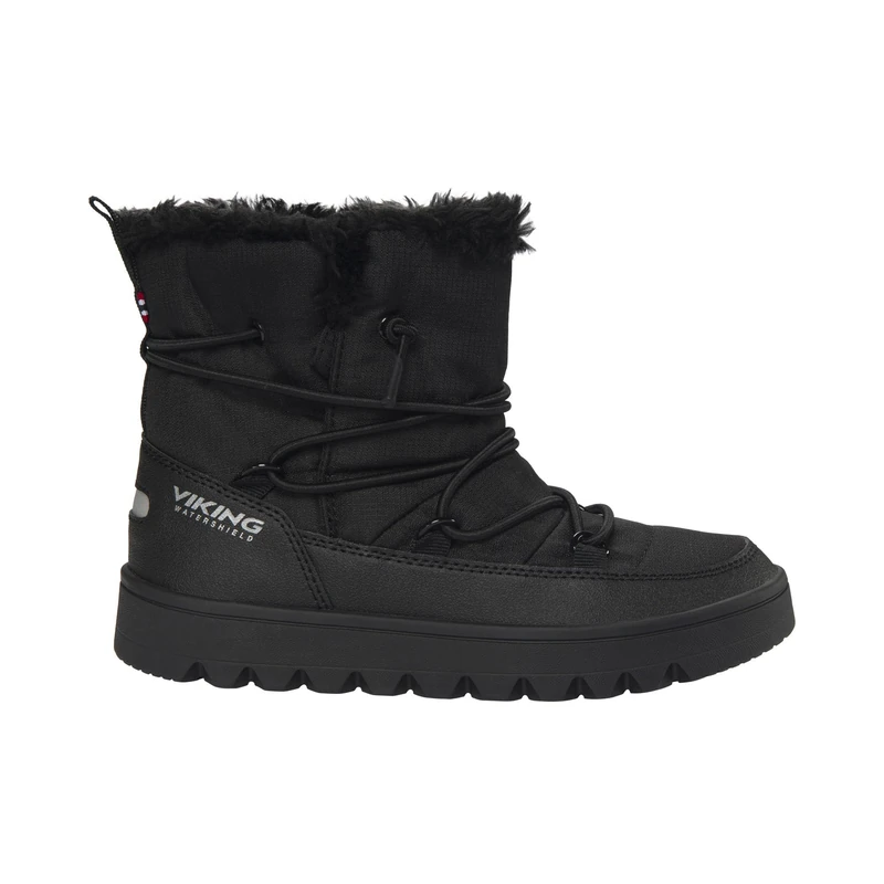 Viking Girls' Snowflake Warm Wp SL Equestrian Boot, black, 13 UK Child