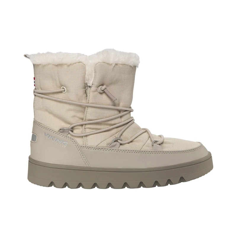 Viking Girls' Snowflake Warm Wp SL Equestrian Boot, cream, 4 UK
