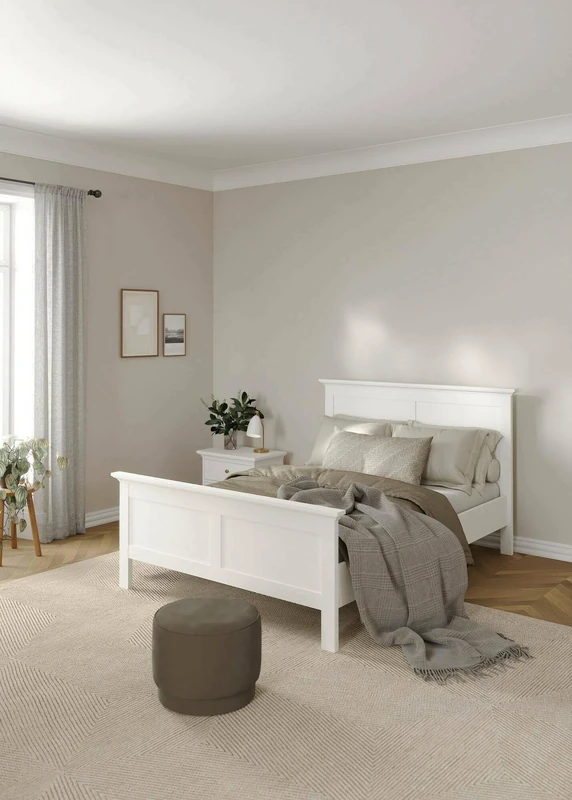 Dmora - Gasparde Single Bed Base, Bed Base, Slatted Base, Slats for Bed Frame, 211 x 158 x 110 cm, White