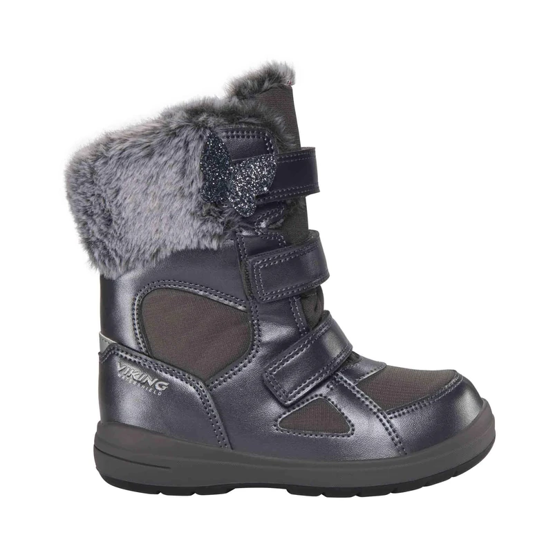 Viking Girls Fun Butterfly Warm Wp 3v Equestrian Boot, black, 10 UK Child