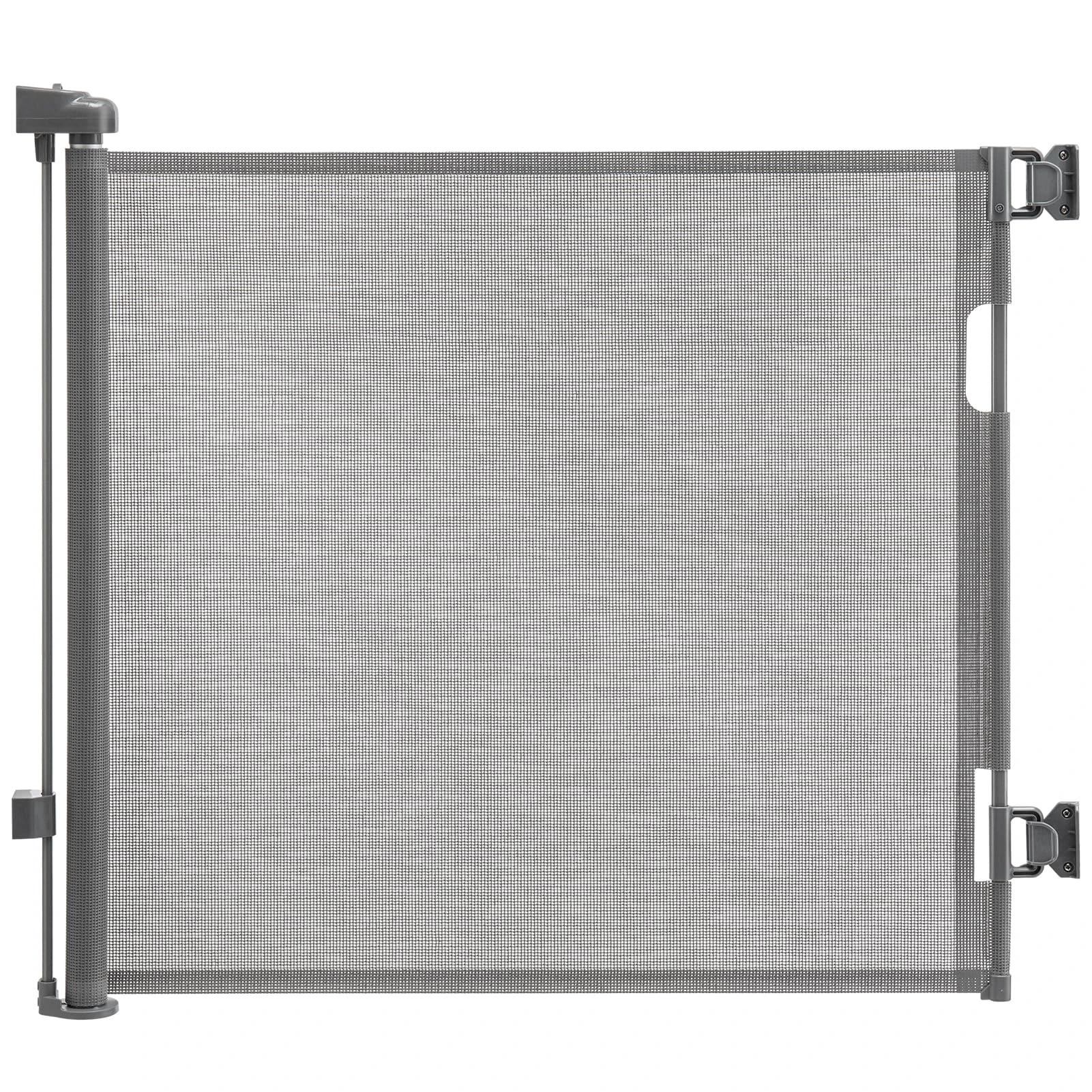 CROWNSHOP Retractable Gate, Baby & Dog Stair Gate, Extends up to 55" Wide - One Handed Operation for Doorways/Hallways (Grey, 140cm)