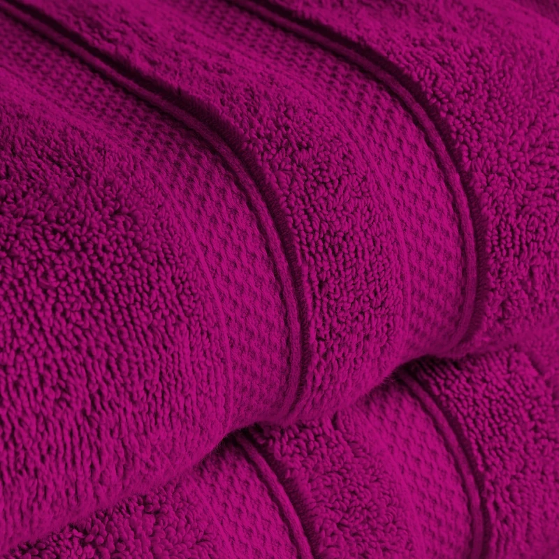 Christy Chroma Purple Towels Set | Set of 6 | 2 Bath Sheets 2 Hand 2 Face | Highly Absorbent Heavyweight 675GSM | Bold and Bright | Soft Smooth Bathroom Shower Towels | 100% Cotton | Plum